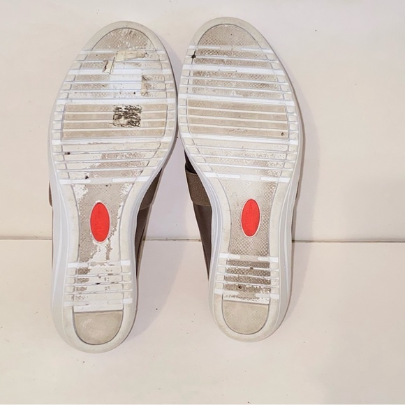 Anne Klein AK Sport Bronze Metallic Slip On Wedge Slides Mules - Picture 14 of 16